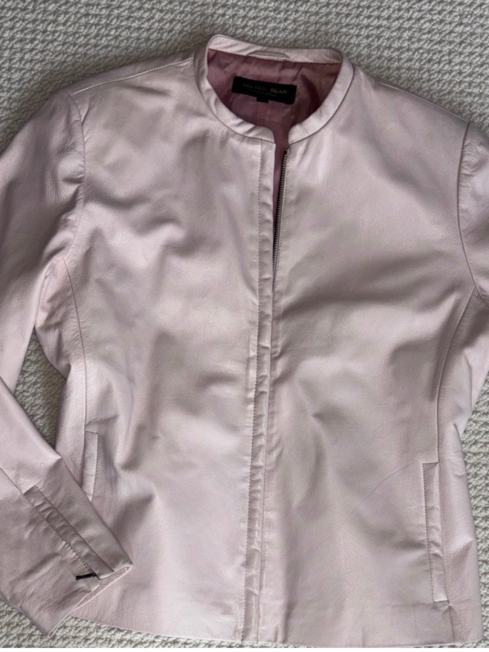 Golden Bear Pink Leather Jacket